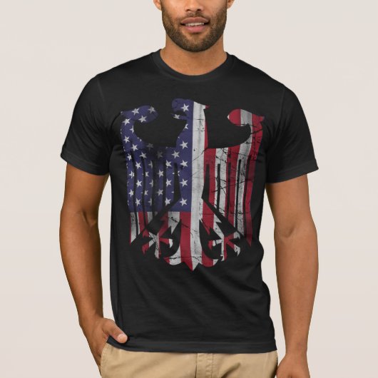 -Duitse historische vlag Eagle T-shirt (Voorkant)