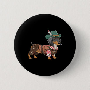 Duitse hond teckel Beierse Weiner worst _1 Ronde Button 5,7 Cm