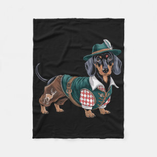 Duitse hond teckel Beierse Weiner worst _3 Fleece Deken