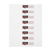 Duitse horthaired pointer bij fireplace omwikkelbaar adreslabel (Vel)