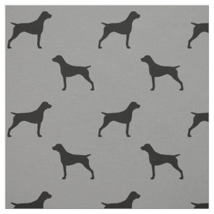 Duitse horthaired pointer Dog Silhouettes Gray Stof