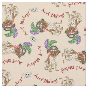 Duitse horthaired pointer Pirate Fabric Stof