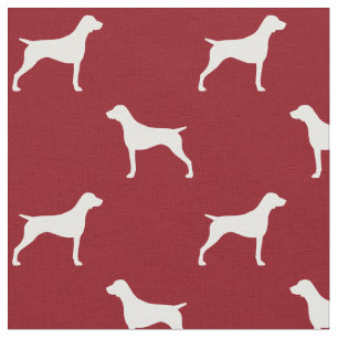 Duitse hortharrode aanwijzer Dog Silhouettes Red Stof