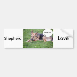 Duitse Humor Shepherd Bumpersticker