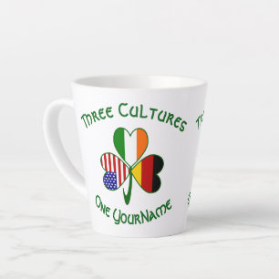 Duitse Ierse Amerikaanse Shamrock Persoonlijke Kle Latte Mok