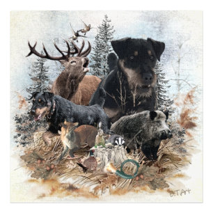 Duitse jaagterger (Jagddooder) Foto Afdruk