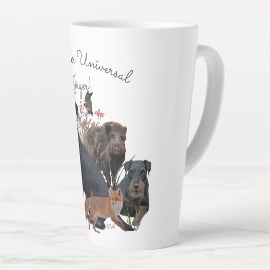 Duitse jaagterger (Jagddooder) Latte Mok (Rechterhoek)