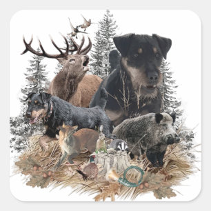 Duitse jaagterger (Jagddooder) Vierkante Sticker