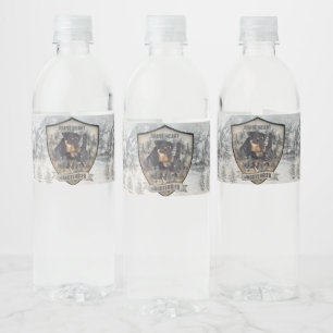 Duitse jaagterger (Jagddooder) Waterfles Etiket