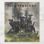 Duitse jaagterger (Jagddooder) Wijn Etiket (Enkel label)