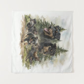 Duitse Jagdterriërs Wandkleed (Voorkant (horizontaal))