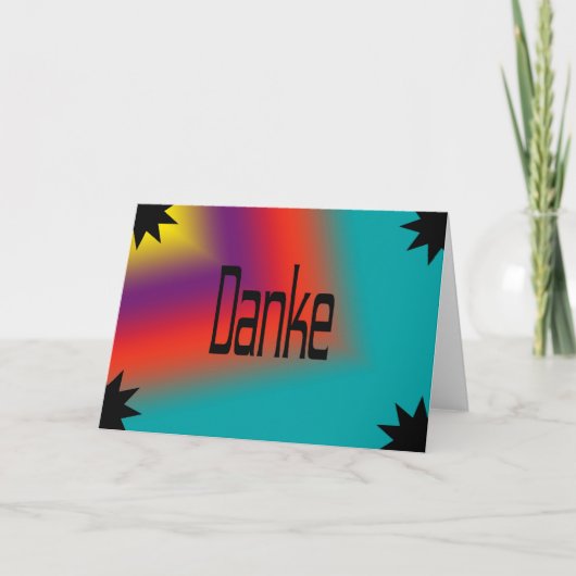 Duitse kaart met dank (Voorkant)