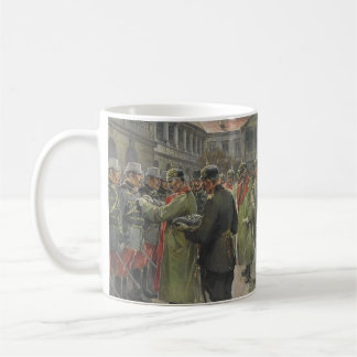 Duitse keizer Wilhelm II die medailles uitreikt WW Koffiemok