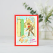  Duitse Kerst Briefkaart Kopie Jongen & Varkens (Staand voorkant)