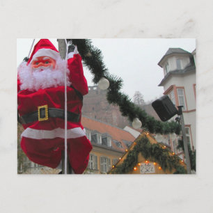 Duitse Kerst, Heidelberg Santa Feestdagenkaart