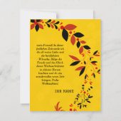 Duitse kerst wenskaart kaart (Achterkant)