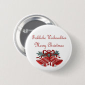 Duitse kerstButton Ronde Button 5,7 Cm (Voorkant /achterkant)