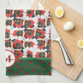 Duitse kersthond Shepherd Pattern Theedoek (Quarter Fold)
