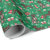 Duitse kersthond Shorthaired Pointer Cadeaupapier (Rol Hoek)