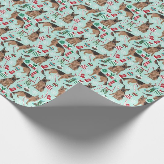 Duitse kerstinpakpapier cadeaupapier (Hoek)