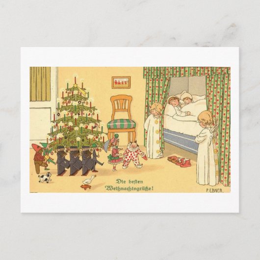 Duitse kerstkaart feestdagenkaart (Voorkant)