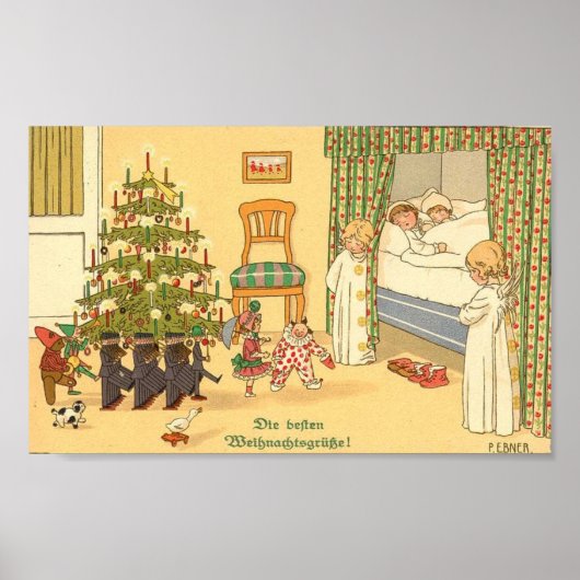 Duitse kerstkaart poster (Voorkant)