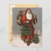 Duitse kerstman feestdagenkaart (Voorkant / Achterkant)