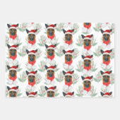 Duitse kerstmanbranche Waterverf Pine Branches Inpakpapier Vel (Voorkant 3)