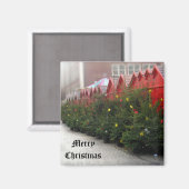 Duitse kerstmarkt - kerstboom Magnet Magneet (Voorkant / Achterkant)
