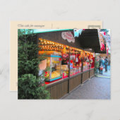 Duitse kerstmarkt kraampjes feestdagenkaart (Voorkant / Achterkant)