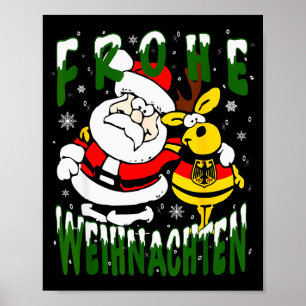 Duitse Kerstmis Duitsland Prettig Kerstfeest Vroli Poster