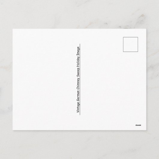 Duitse Kerstschoorsteen Sweep & Varken Copy Feestdagenkaart (Achterkant)