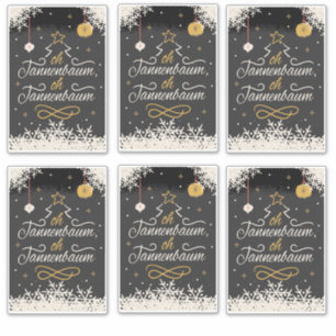 Duitse kerstvakantie wenskaart sticker