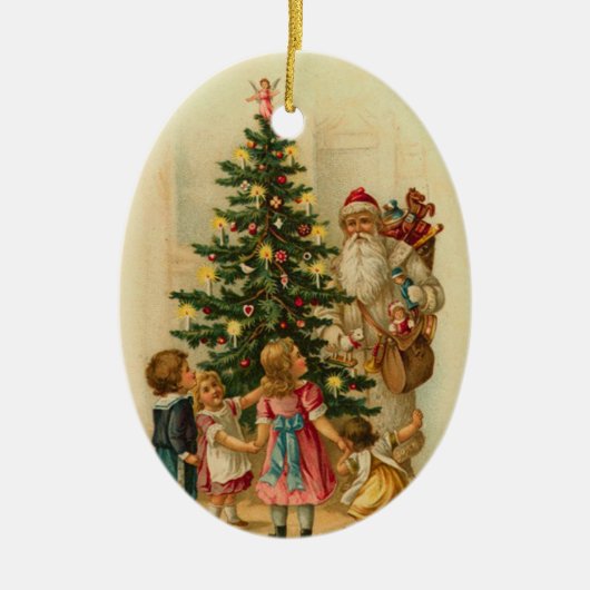 Duitse kerstversiering keramisch ornament (Voorkant)