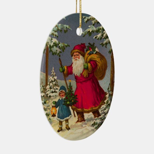 Duitse kerstversiering keramisch ornament (Rechts)