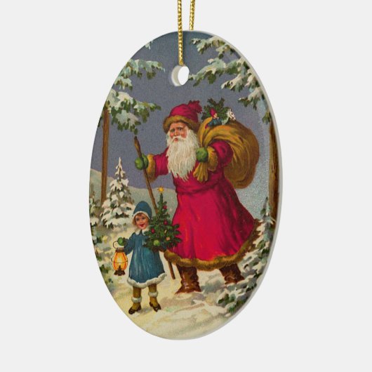 Duitse kerstversiering keramisch ornament (Links)