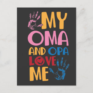 Duitse kleindochter Oma en Opa Love Me Briefkaart