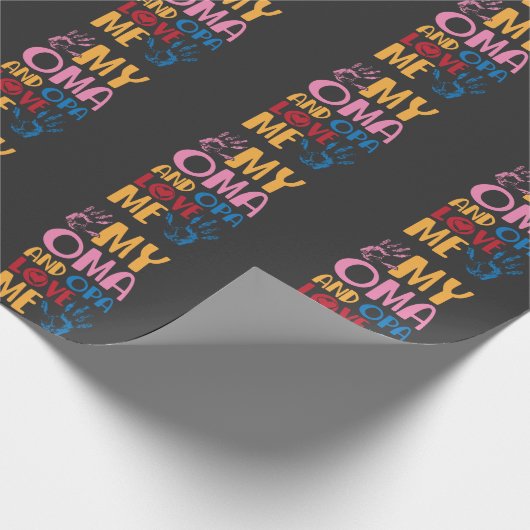 Duitse kleindochter Oma en Opa Love Me Cadeaupapier (Hoek)