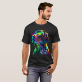 Duitse Korthaar Pointer Grappige GSP Pap Mam T-shirt (Voorkant volledig)