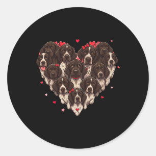 Duitse Korthaar Pointer Hart Valentijn Vrouwen Ronde Sticker