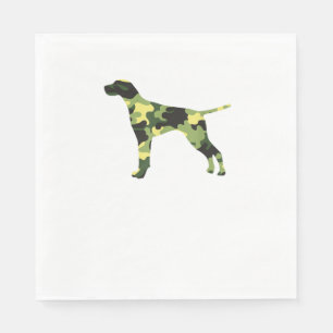 Duitse Korthaar Pointer _ Hond Camouflage Silhouet Servet