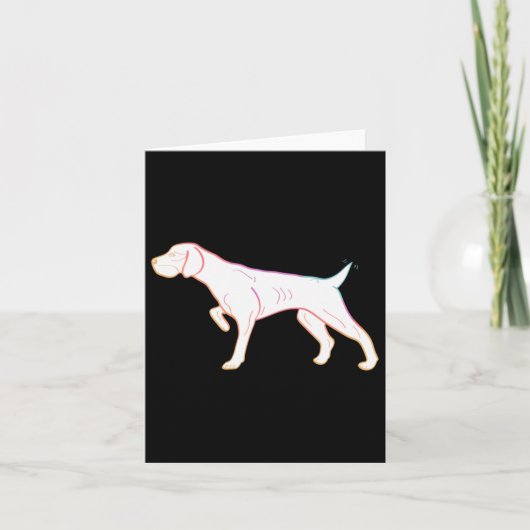 Duitse Korthaar Pointer Sticker Kaart (Voorkant)