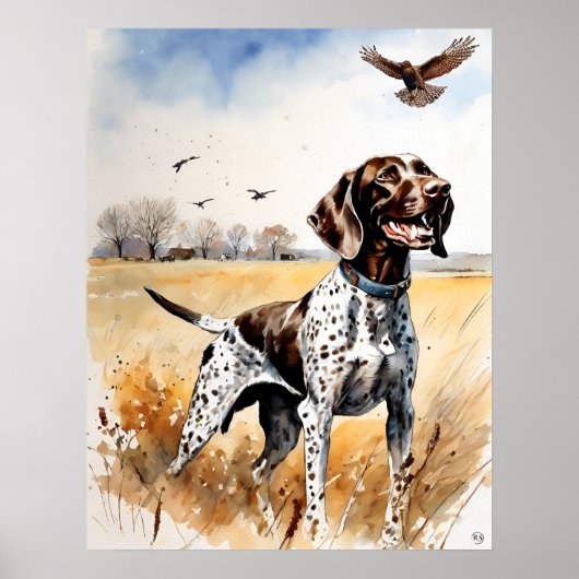 Duitse kortharige aanwijzer - Hond Art Print (Voorkant)