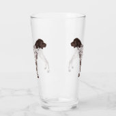 DUITSE KORTHARIGE AANWIJZER - Pint Glass Double Glas (Links)
