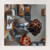Duitse Kortharige Pointer als zakenman Legpuzzel (Horizontaal)