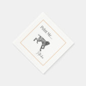 Duitse kortharige pointer bruiloft servetten (Hoek)