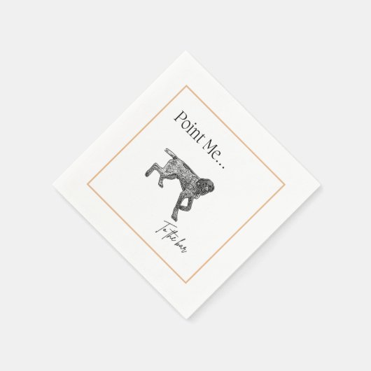 Duitse kortharige pointer bruiloft servetten (Hoek)