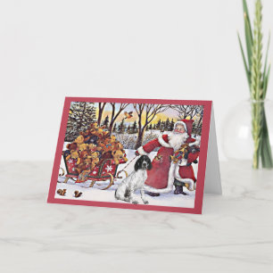 Duitse Kortharige Pointer Christmas Kaart Santa2