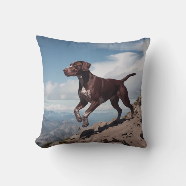 Duitse Kortharige Pointer Elegant Sierkussen (Voorkant)