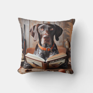 Duitse Kortharige Pointer Hond Grappig Jagen Kussen